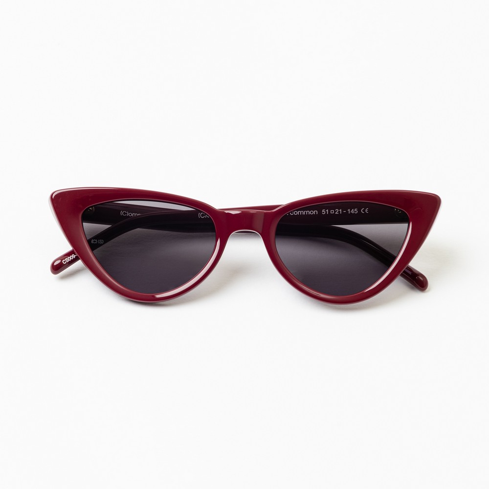 COMMON SENSE 009 SOLID GRAPE RED & DARK GREY